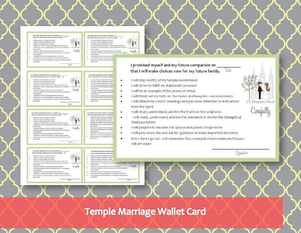 Temple Marriage Wallet Card