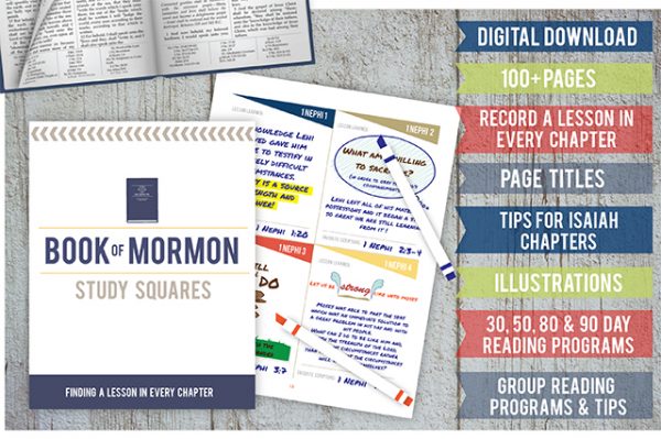 Book of Mormon Study Squares COMBO: Pink and Blue designs
