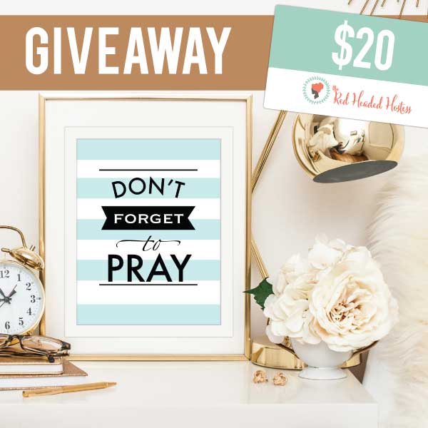 20 Giveaway For Our Download Store The Red Headed Hostess 20 Giveaway For Our Download Store The Red Headed Hostess