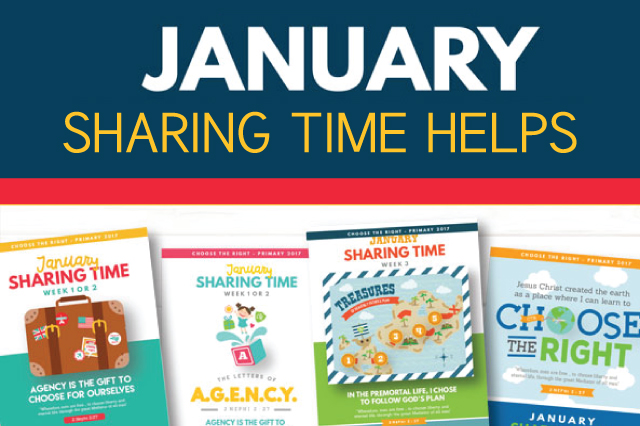 January 2017 Primary Sharing Time Helps- The Red Headed Hostess