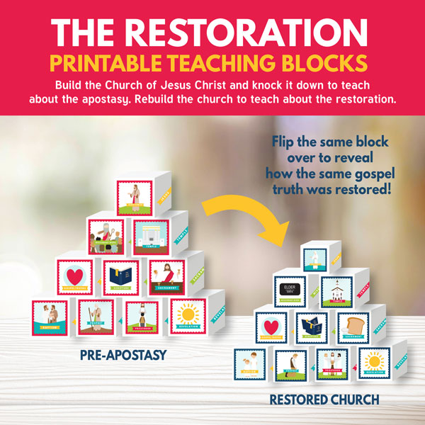 Primary 3 Lesson 6 - Restoration Blocks to teach about The Restoration