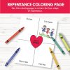 Repentance Coloring Page - Great for Primary 3 Lesson 10 (Repentance)