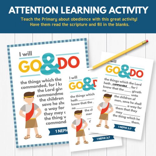 Choose the Right B: Lesson 18 – Heavenly Father Helps Us Obey His