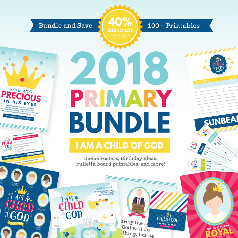 18 Lds Primary Theme Kit I Am A Child Of God The Red Headed Hostess