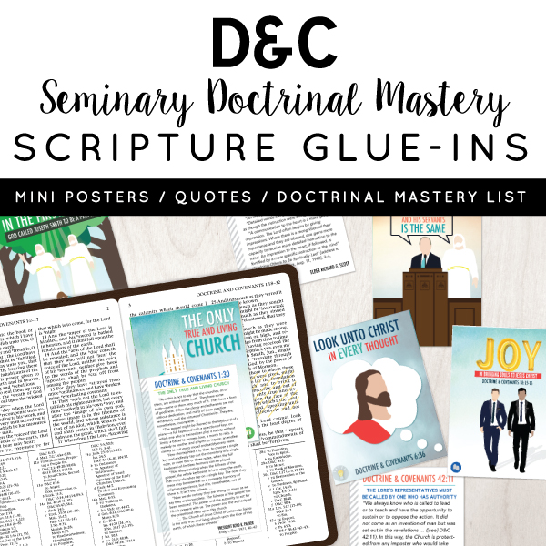 Doctrine and Covenants Doctrinal Mastery - Scripture Margin Stickers (PDF  Download) - The Red Headed Hostess