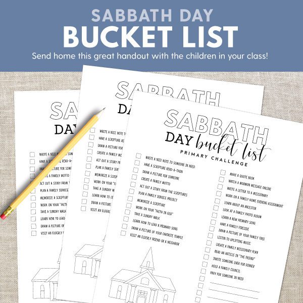 Primary 2 Ctr Lesson 37 I Can Keep The Sabbath Day Holy The Red Headed Hostess