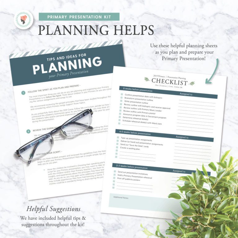 2019 LDS Primary Presentation Kit - The Red Headed Hostess