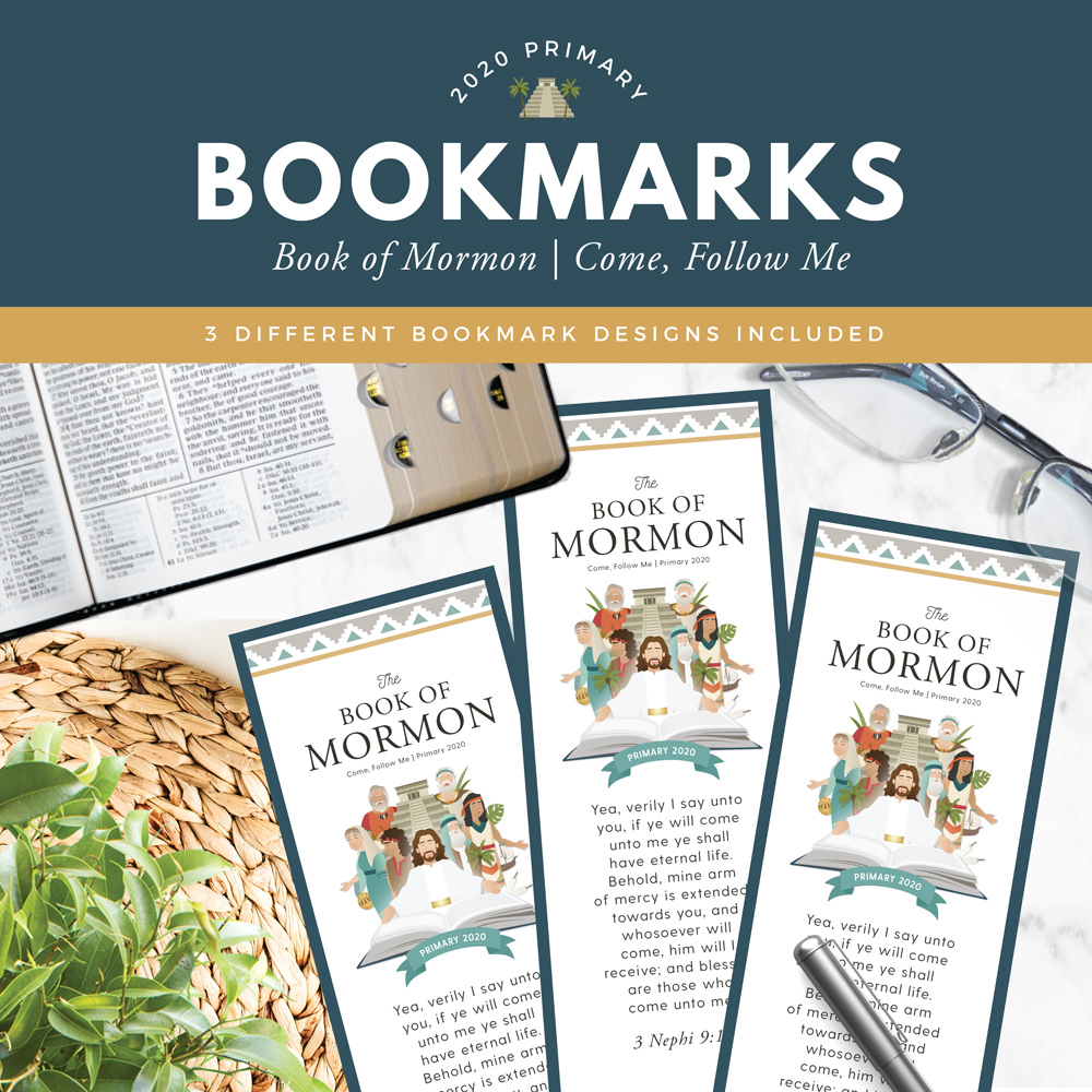 2020 Primary Book of Mormon Bookmarks The Red Headed Hostess