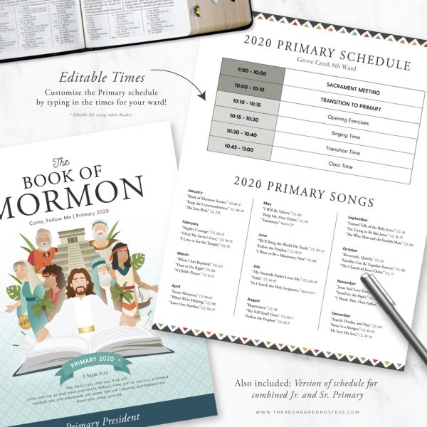 2020 Primary – Book of Mormon: Primary Presidency Planner - The Red
