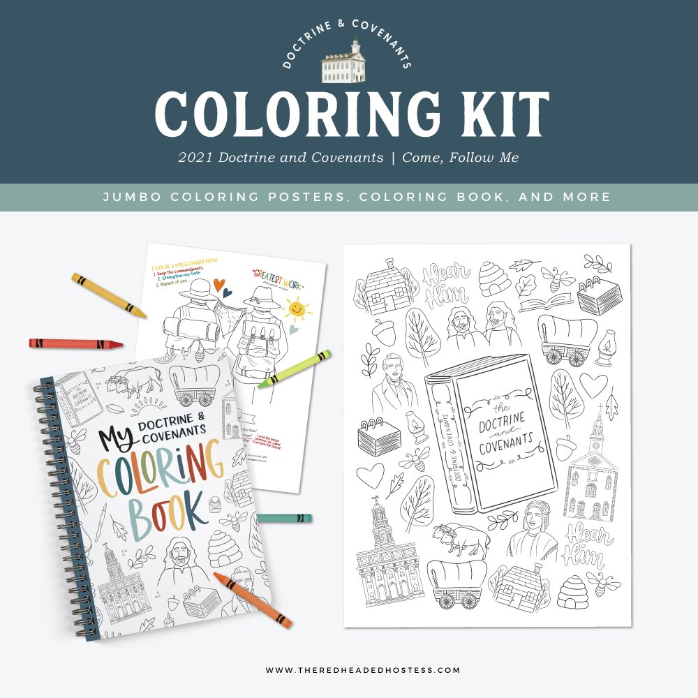 2021 Primary/Family - Doctrine and Covenants: Coloring Kit - The Red Headed  Hostess