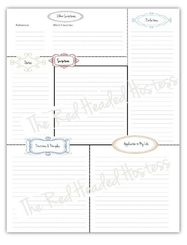Template 2 - Single Scripture Verse Study Sheet (Girl Version)