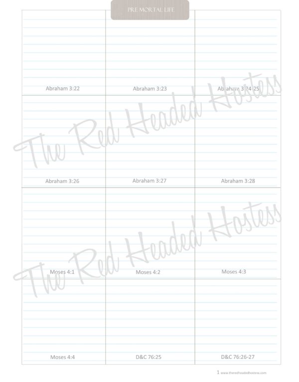 Premortal Life Scripture Journal Box - The Red Headed Hostess (Simple Theme)
