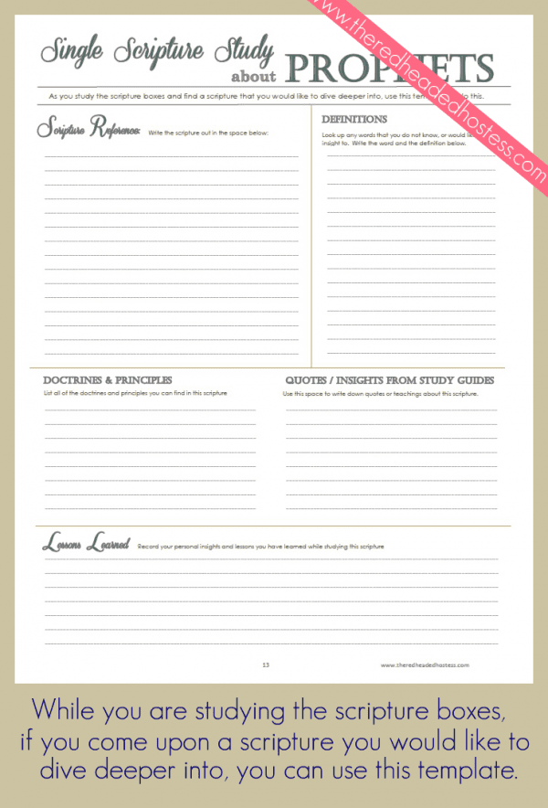 Prophets Study Packet