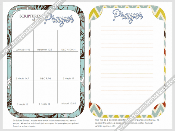 Prayer Journal Cards