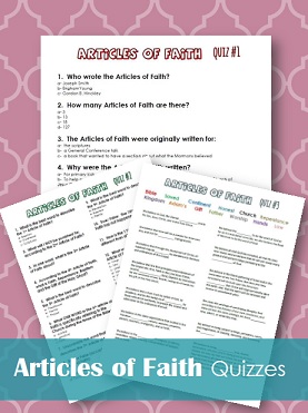 3 Quizzes for the Articles or blog posts of Religion- The Crimson Headed Hostess photo relating to 13th Article of Faith Printable known as 3 Quizzes for the Articles or blog posts of Religion- The Pink Headed Hostess