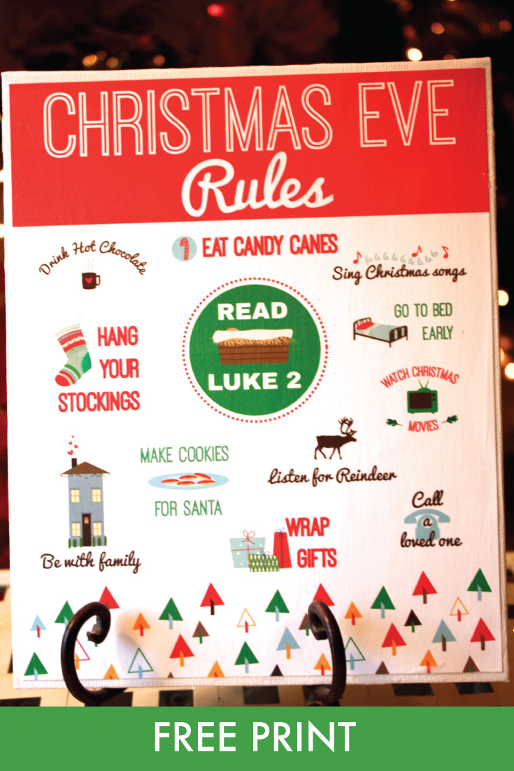 free quot christmas eve rules quot print the red headed hostess free quot christmas eve rules quot print the red headed hostess