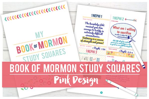 Book of Mormon Study Squares: Pink Design