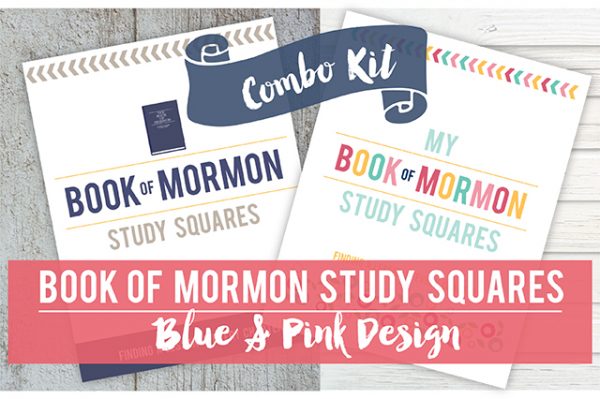 Book of Mormon Study Squares COMBO: Pink and Blue designs