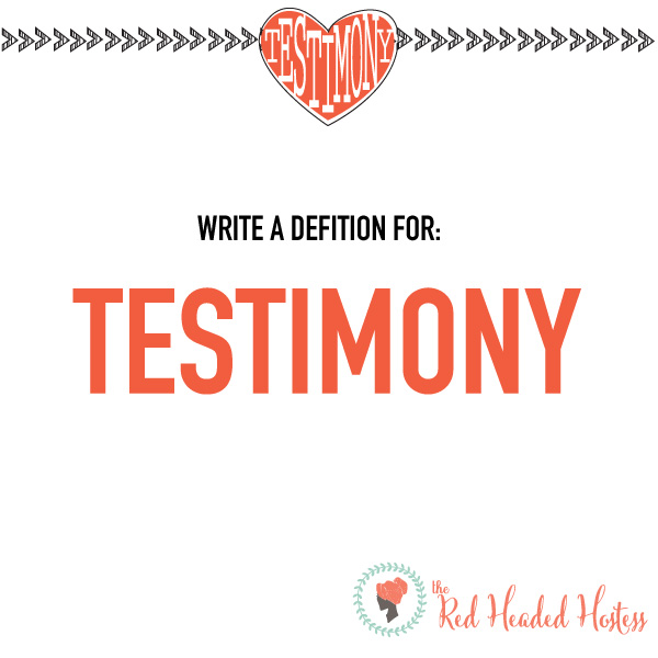 Write my testimony