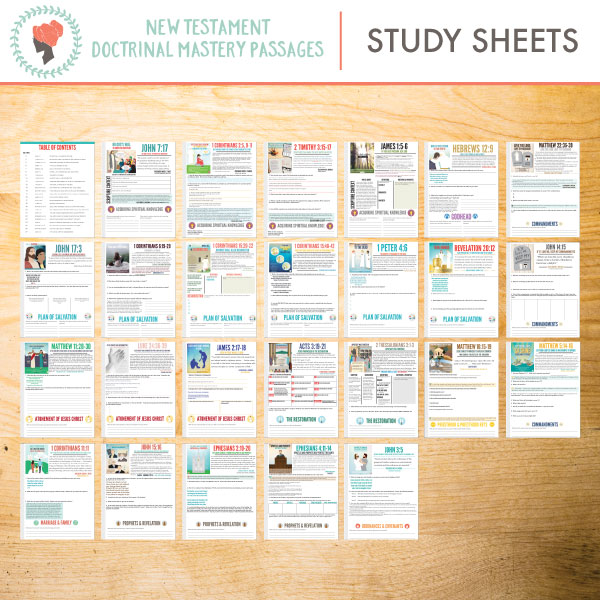 new testament doctrinal mastery passages study sheets pdf study sheets
