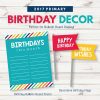 2017 Primary Birthday Decor