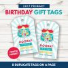 2017 Primary Birthday Tags