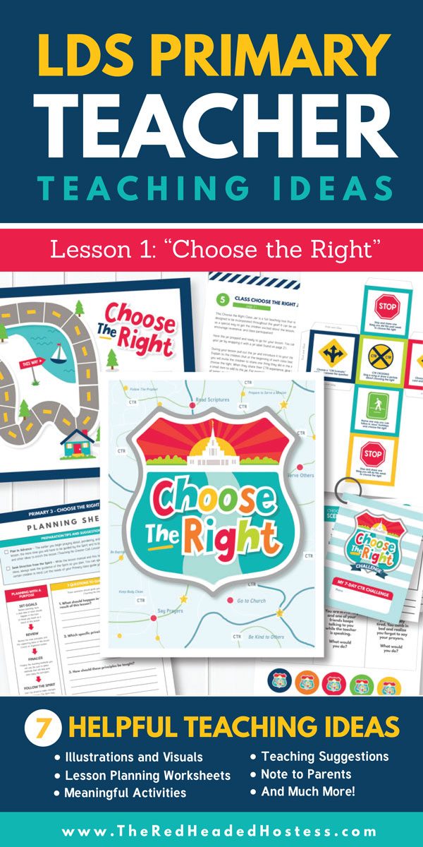 Primary 3 lesson 1: Choose the Right. Amazing printable helps for Choose the Right B! The game board is so awesome - cute and great teaching tools!