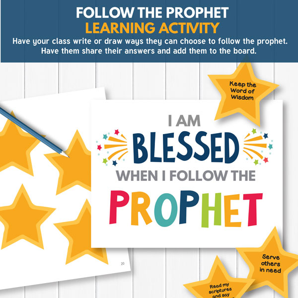 Follow the Prophet Learning Activity for Primary 3 Lesson 8