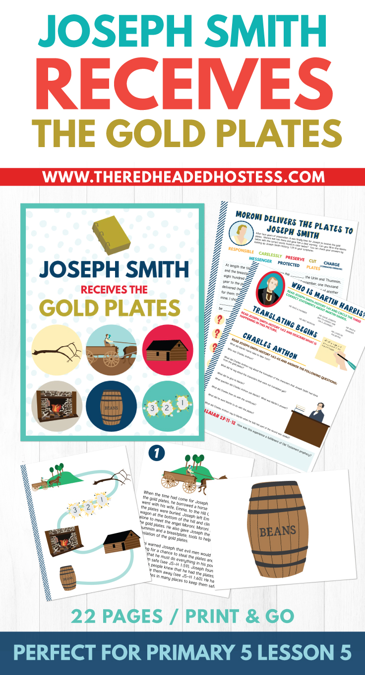 Primary 5 Lesson 5: Joseph Smith Receives the Gold Plates - The Red ...