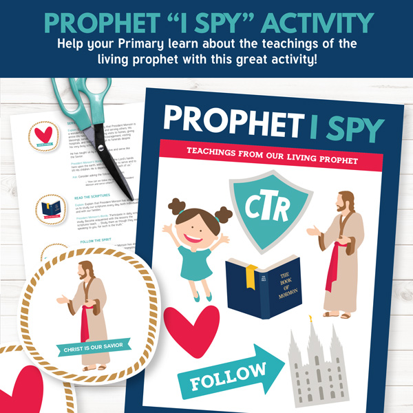 LDS Prophet I Spy Activity - Great For Sharing Time or Family Home Evening