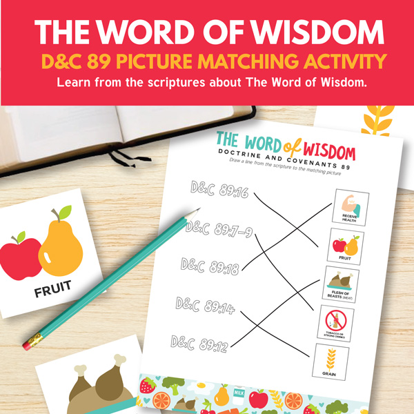 The Word of Wisdom Activity - Perfect for Primary 3 Lesson 14!