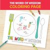 The Word of Wisdom Coloring Page - Primary 3 lesson 14