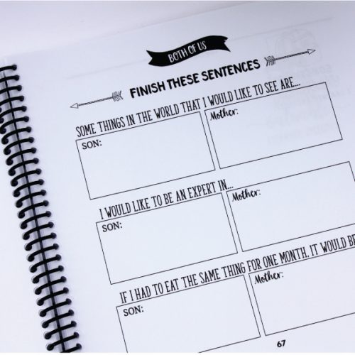 Mothers/Son Pass BackandForth Journal The Red Headed Hostess