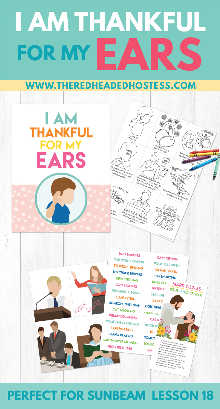 Primary 1 Lesson 18: I Am Thankful for my Ears - The Red Headed Hostess
