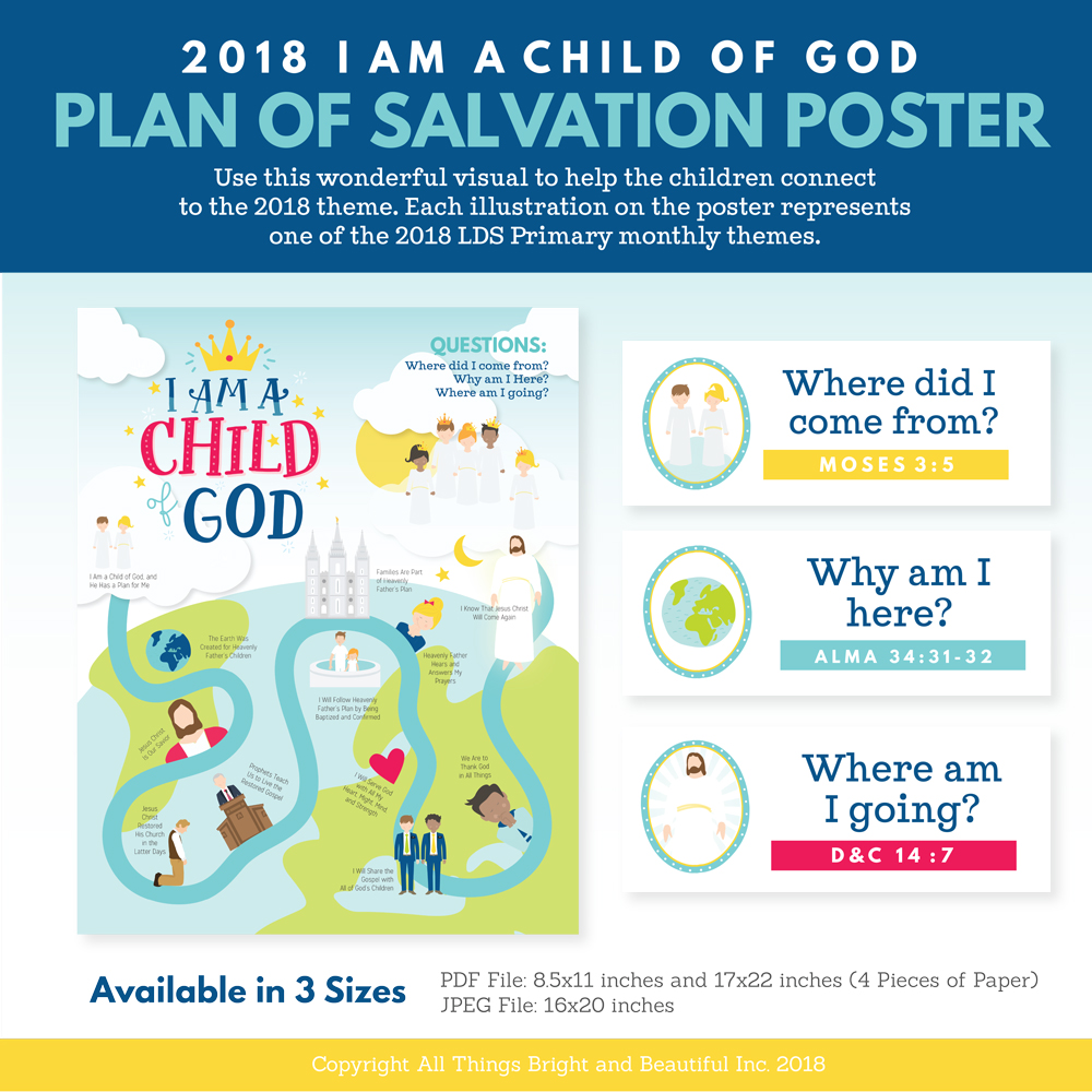 2018 Lds Primary Theme Bulletin Board I Am A Child Of God