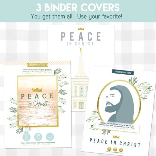 2018 Young Women Leader Binder Covers w/ Editable Calendar - Peace in ...
