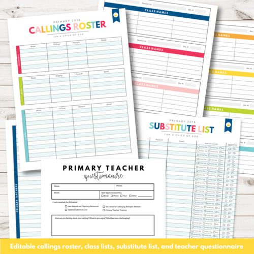 2018 LDS Primary Presidency Planner I am a Child of God The Red