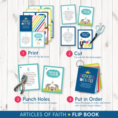2018 lds primary theme articles of faith kit the red headed hostess flip book instructions