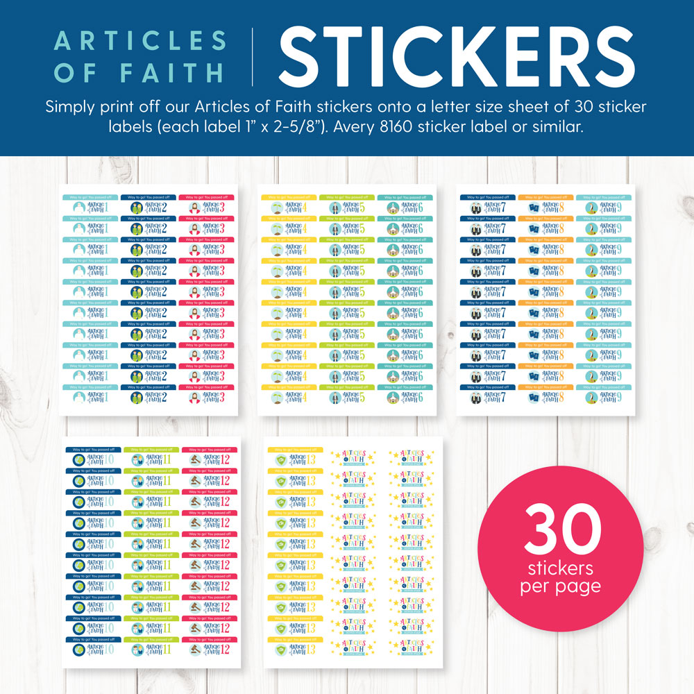 Articles Of Faith Memorization Chart