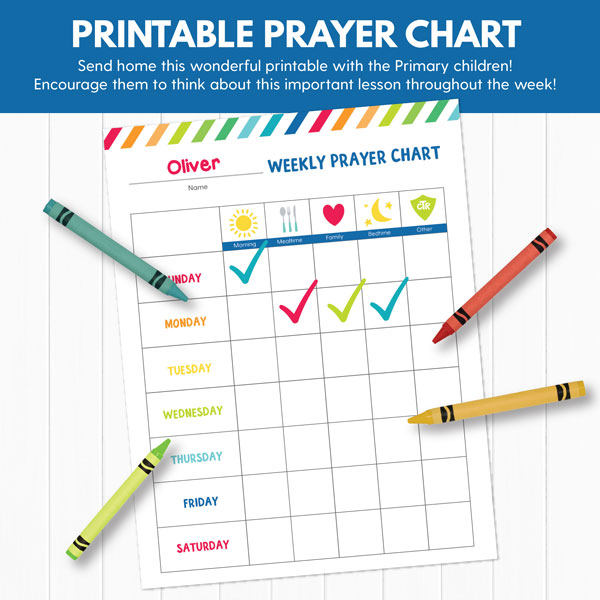 Lds Primary Prayer Chart Printable