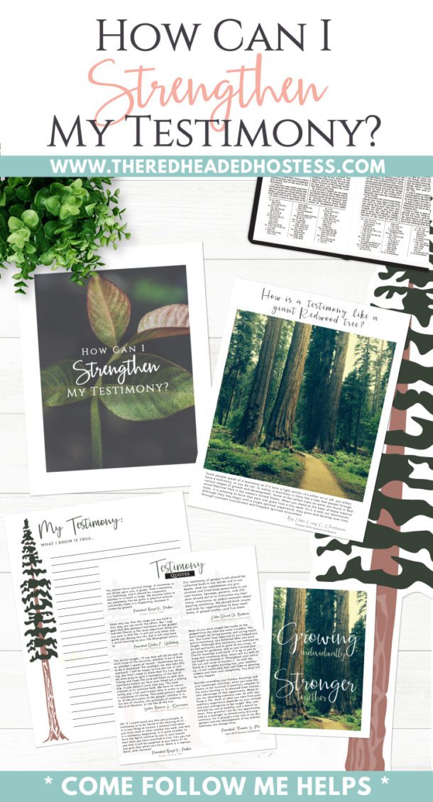 How Can I Strengthen My Testimony? May Come Follow Me The Red Headed Hostess