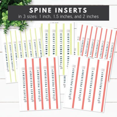 2019 Young Women Leader Binder Covers w/ Editable Calendar (PDF ...