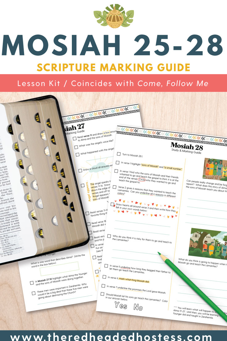 Mosiah25 28 ScriptureMarkingGuide pinterest2