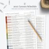 2021 Lesson Schedule Doctrine and Covenants
