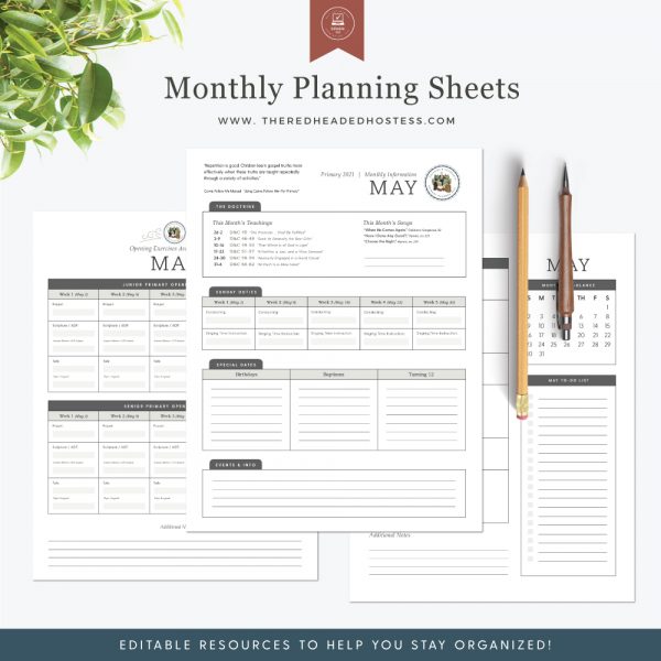 2021 Primary Presidency Planner