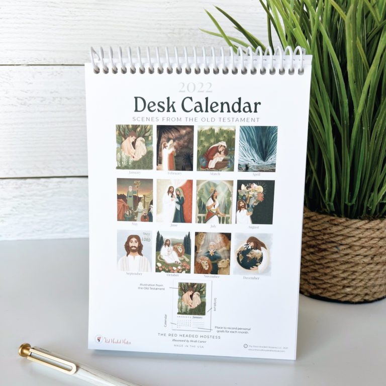2022 Old Testament Desktop Calendar The Red Headed Hostess