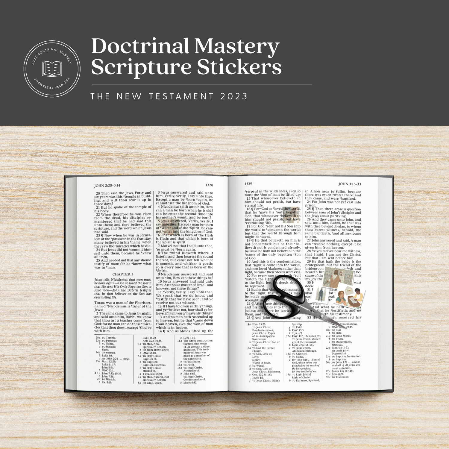 New Testament Doctrinal Mastery - Scripture Stickers (PDF Download)