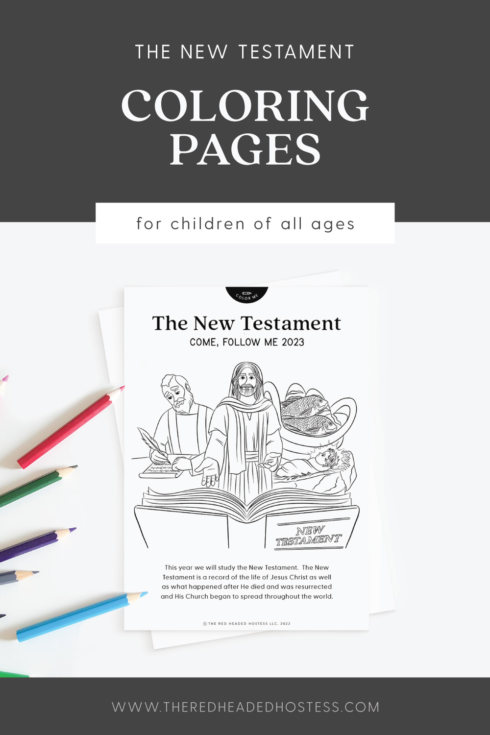 2022 Old Testament: Coloring Kit - The Red Headed Hostess