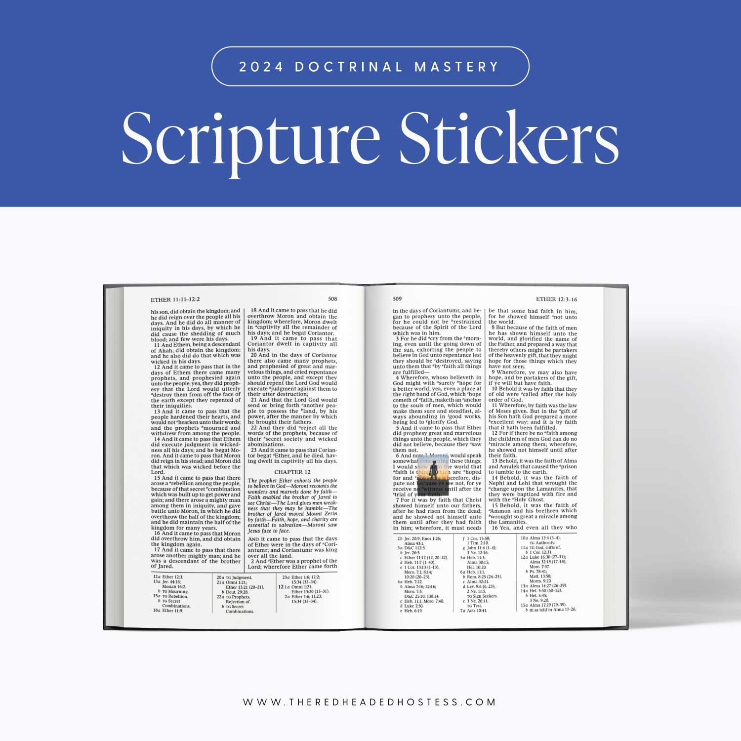 Book of Mormon Seminary Scripture Stickers in LDS Scripture Stickers on