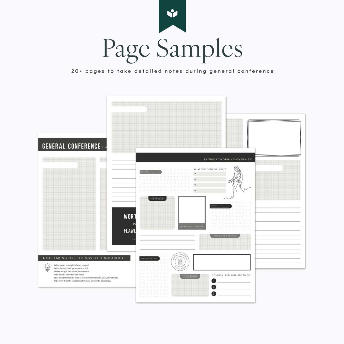 April 2024 General Conference Adult Note Pages The Red Headed Hostess